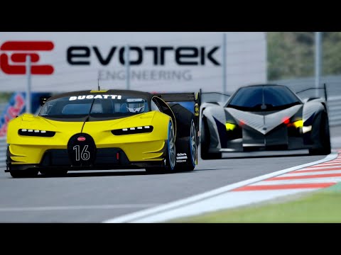 Devel Sixteen 2014 vs Bugatti Vision GT at Red Bull Ring