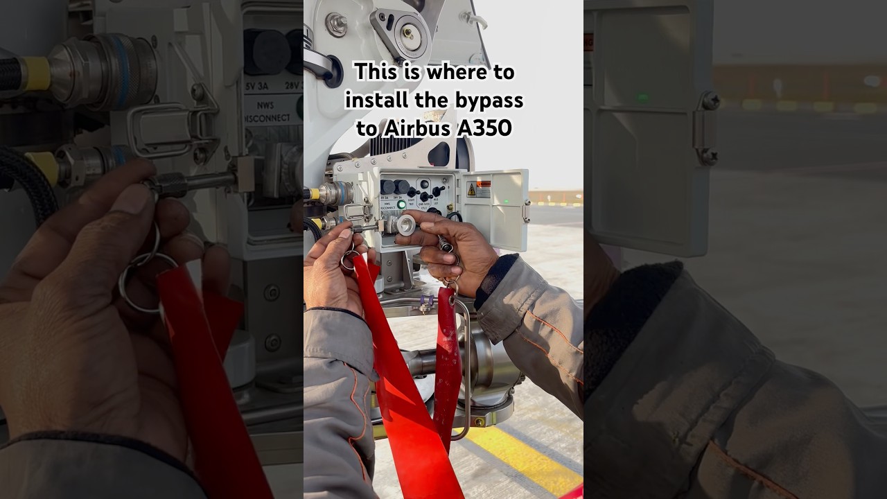 It’s confusing for the first time where to insert the bypass pin #airbus350 #aviation #shorts
