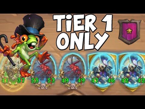 Tier 1 Only - Never Leveling up in Battlegrounds - Dancin Deryl