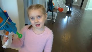 A Monster in My Closet SKIT! Freddy Fazbear NERF Hide and Seek! KIDCITY