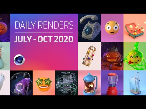 C4D Daily Render Compilation - July-Oct 2020