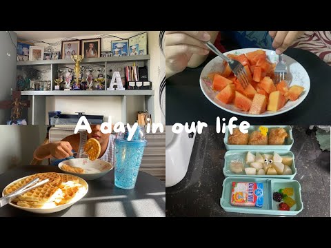 A day in the life | Lets clean with me | Banana Waffle | Snack box | Papaya