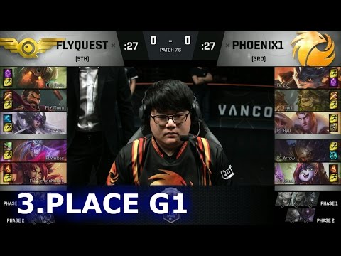 FlyQuest vs Phoenix1 Game 1 | 3rd Place Decider S7 NA LCS Spring 2017 | FLY vs P1 G1 1080p