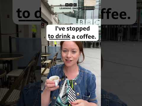 ‘stop to drink’ or ‘stop drinking’? What’s the difference? #shorts