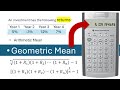 Geometric Mean Of Investment Returns On The BAII Plus Calculator
