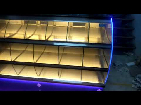 Blue stone stainless steel & glass savouries display cabin, ...