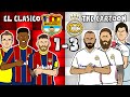 🔴🔵El Clasico - the cartoon!⚪⚪ 1-3 Barcelona vs Real Madrid (Goals highlights Ramos Messi Modric)