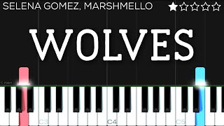 Selena Gomez Marshmello - Wolves  EASY Piano Tutor