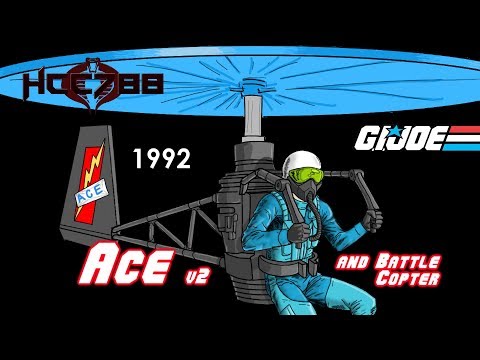 HCC788 - 1992 ACE v2 and BATTLE COPTER - Vintage G.I. Joe toy review!
