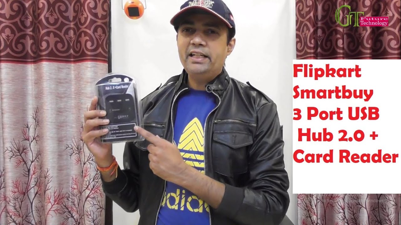 Flipkart smartbuy Three port USB Hub 2.0 + card reader All in One Combo unboxing review in Hindi