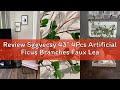 Review Sggvecsy 43’’ 4Pcs Artificial Ficus Branches Faux Leaf Spray Green Eucalyptus Branches Artifi