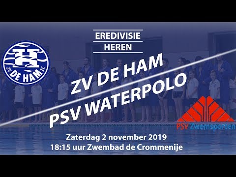 Zaterdag 2 november 2019, 18:15 uur. ZV De Ham Heren 1 - PSV Waterpolo Heren 1