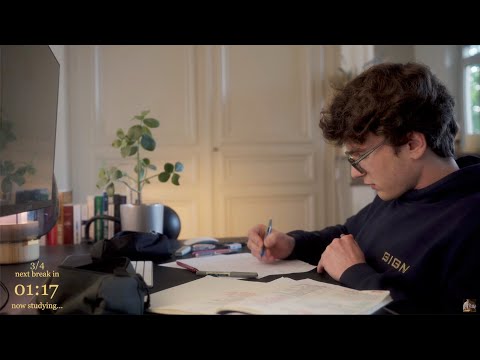 6-HOUR | Study With Me | No music, Deep work, Three breaks