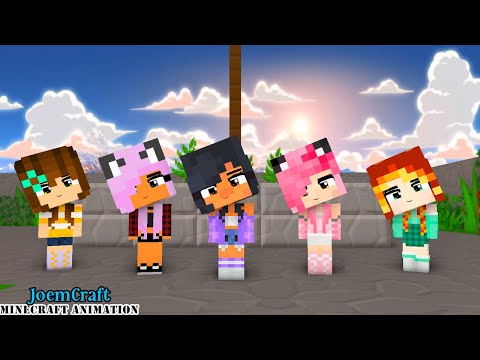 APHMAU FRIENDS DANCE CREW | MICHI, KC, MACN, KIM | CHICKEN WING | SHUFFLE DANCE -Minecraft Animation