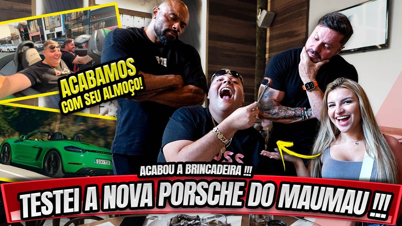 TESTEI A NOVA PORSCHE DO MAUMAU E ACABAMOS COM O ALMOÇO DELES