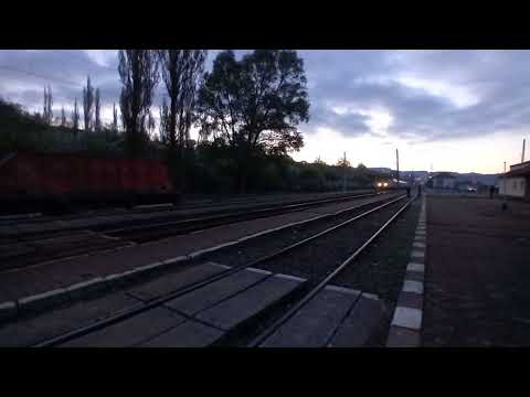 sosire tren R4205 Vatra Dornei Bistrița Nord cu EA128 în stația Lunca Ilvei