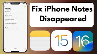 How to Fix iPhone Notes Disappeared iOS 16 Update 2022 | Recover Deleted Notes