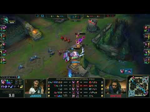 Korean casters reaction to 2vs1 outplay by Caps @! League of legends