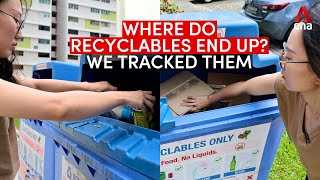 Where do recyclables go after they're put in blue recycling bins We tracked them