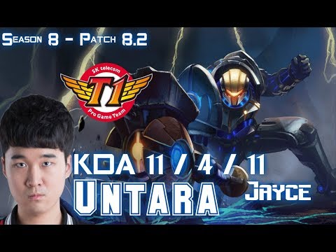 SKT T1 Untara JAYCE vs FIORA Top - Patch 8.2 KR Ranked