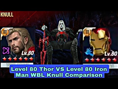 Level 80 Thor VS Level 80 Iron Man WBL Knull Comparison - Marvel Future Fight