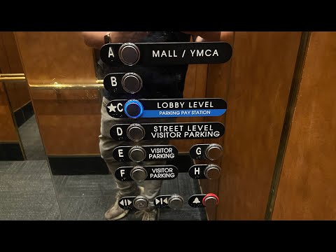 RARE BUTTONS! Modernized Dover Traction Elevators - One Wells Fargo Center Garage - Charlotte, NC