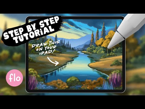 Anyone Can Draw This River Landscape in Procreate
