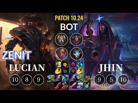 HLE Zenit Lucian vs Jhin Bot - KR Patch 10.24