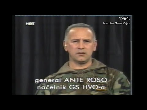 HRT 1994. - NAČELNIK GLAVNOG STOŽERA HVO-a ANTE ROSO