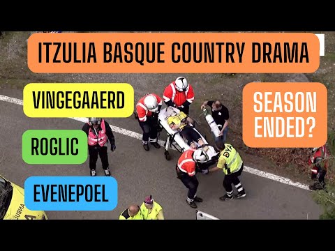 shocking Crash Vingegaaerd Evenepoel Roglic Drama Itzulia Basque Country stage 4