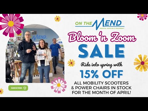 Bloom 'n Zoom Mobility Scooter & Power Chair Sale - On The Mend Medical Supplies & Equipment
