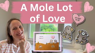 Cute Valentine’s Day Card 💕 Lawn Fawn “A Mole Lot of Love” Card Tutorial