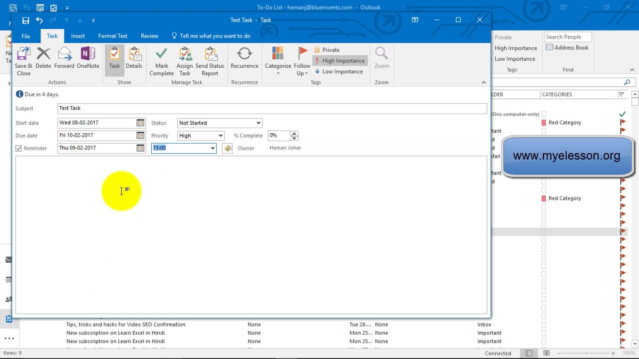 How to Create and Assign tasks in Outlook