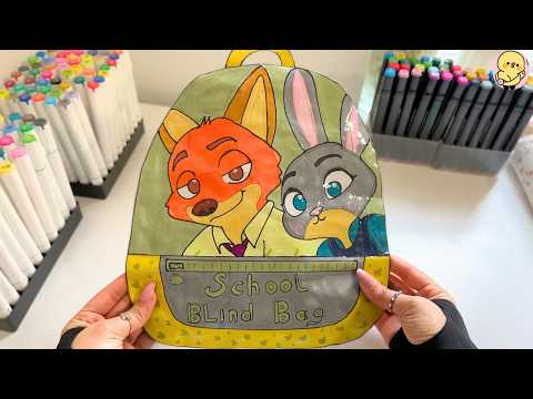 ZOOTOPIA SCHOOL BLIND BAG 🐰 Paper DIY ASMR BLIND BAG UNBOXING