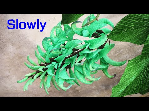 ABC TV | How To Make Jade Vine Paper Flower From Crepe Paper (Slowly) - Craft Tutorial