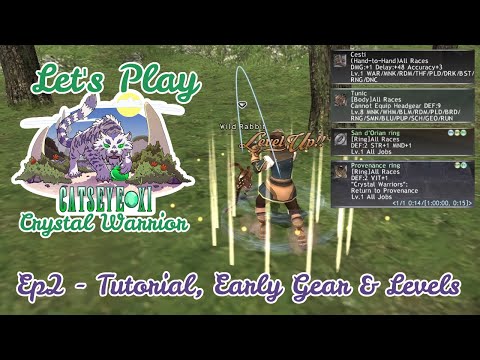 Let's Play CatsEyeXI Crystal Warrior - Ep2 - Tutorial, Early Gear & Levels