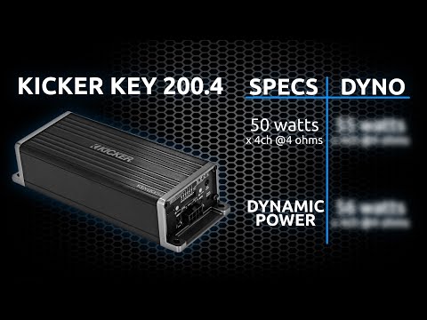 AMP DYNO - Kicker KEY200.4 200w RMS Class-D 4-Channel Amplifier