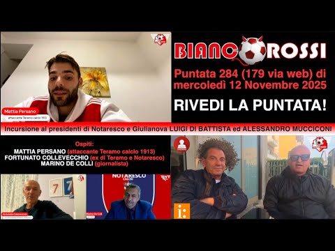 BIANCOROSSI - Puntata 179 di Mercoledì 12 Novembre 2025