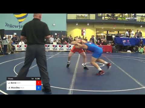 2018 FS WTT Challenge/UWW Juniors 92 Finals - John Borst (SERTC-VT) Vs. Jacob Woodley (Okla).mp4