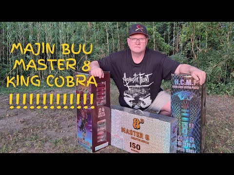 8" Canister Shell Fireworks!!! Majin Buu vs Master 8 vs HCMF King Cobra!!!!