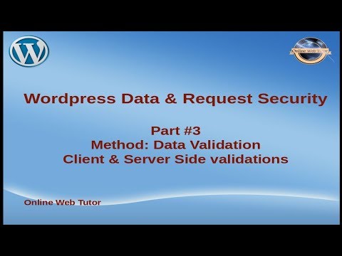 Wordpress Plugin Data Request Security 3 | Method Data Validation i e Client Server side