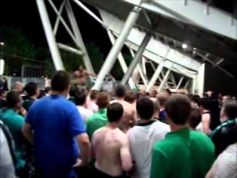 Shamrock Rovers Fans in Modena Juventus Vs SRFC 2010