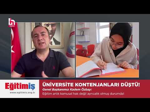 Genel Başkanımız Kadem Özbay, 2025 Yükseköğretim kontenjanlarındaki azalmayı Halk TV’de değerlendirdi. | EĞİTİM İŞ