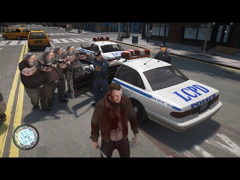 GTA IV: Luring NPCs and Cops Into Fights #18