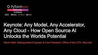 PyTorch Day India 2026 Keynote: Any Model, Any Accelerator, Any Cloud   How Open Source AI Unlocks t