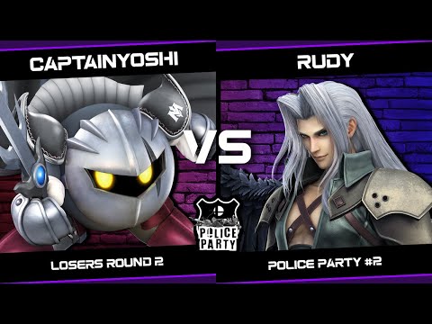 CaptainYoshi (Meta Knight) vs Rudy (Lucina/Sephiroth) - Police Party #2