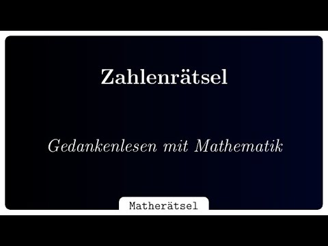 Zahl raten // Gedankenlesen // 1089-Trick