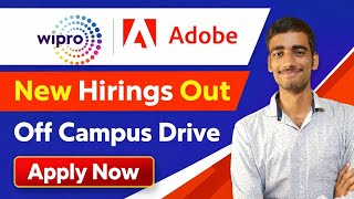 Wipro & Adobe Off Campus Drive 2026 🚀 | Apply Now | Freshers Hiring