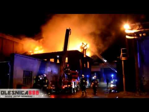 08.12.2016- Pożar hali na terenie ZNTK