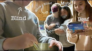 Download lagu Mute, Blind, & Deaf Baking Challenge! mp3